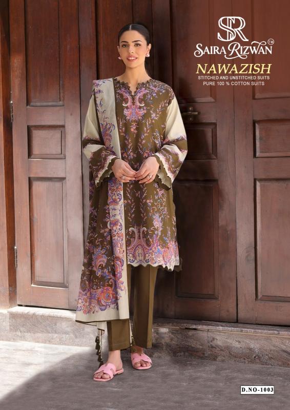 Saira rizwan nawazish dress material wholesalers in surat